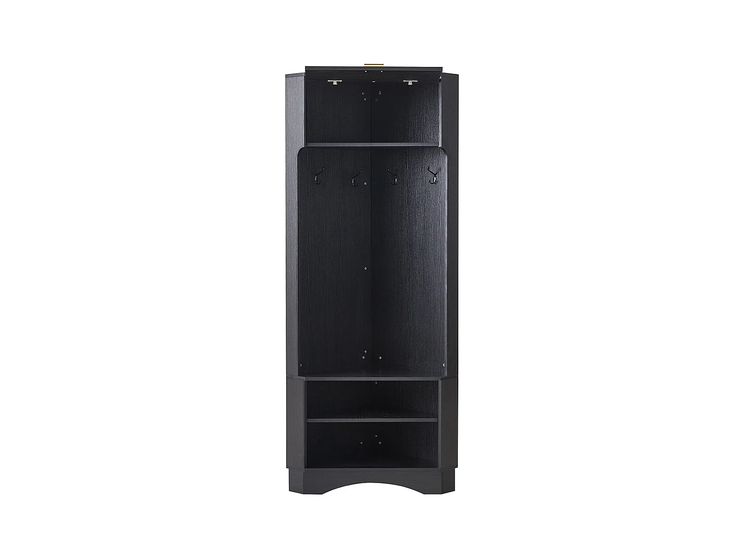 Vestiaire noir armoire moderne vestiaire d'entrée 4 crochets suspendus