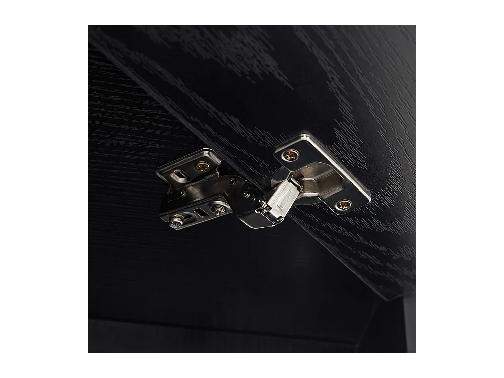 Vestiaire noir armoire moderne vestiaire d'entrée 4 crochets suspendus