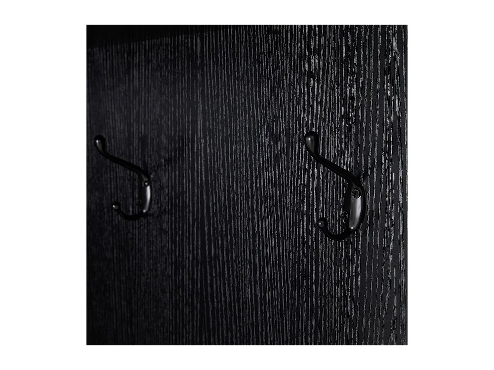 Vestiaire noir armoire moderne vestiaire d'entrée 4 crochets suspendus