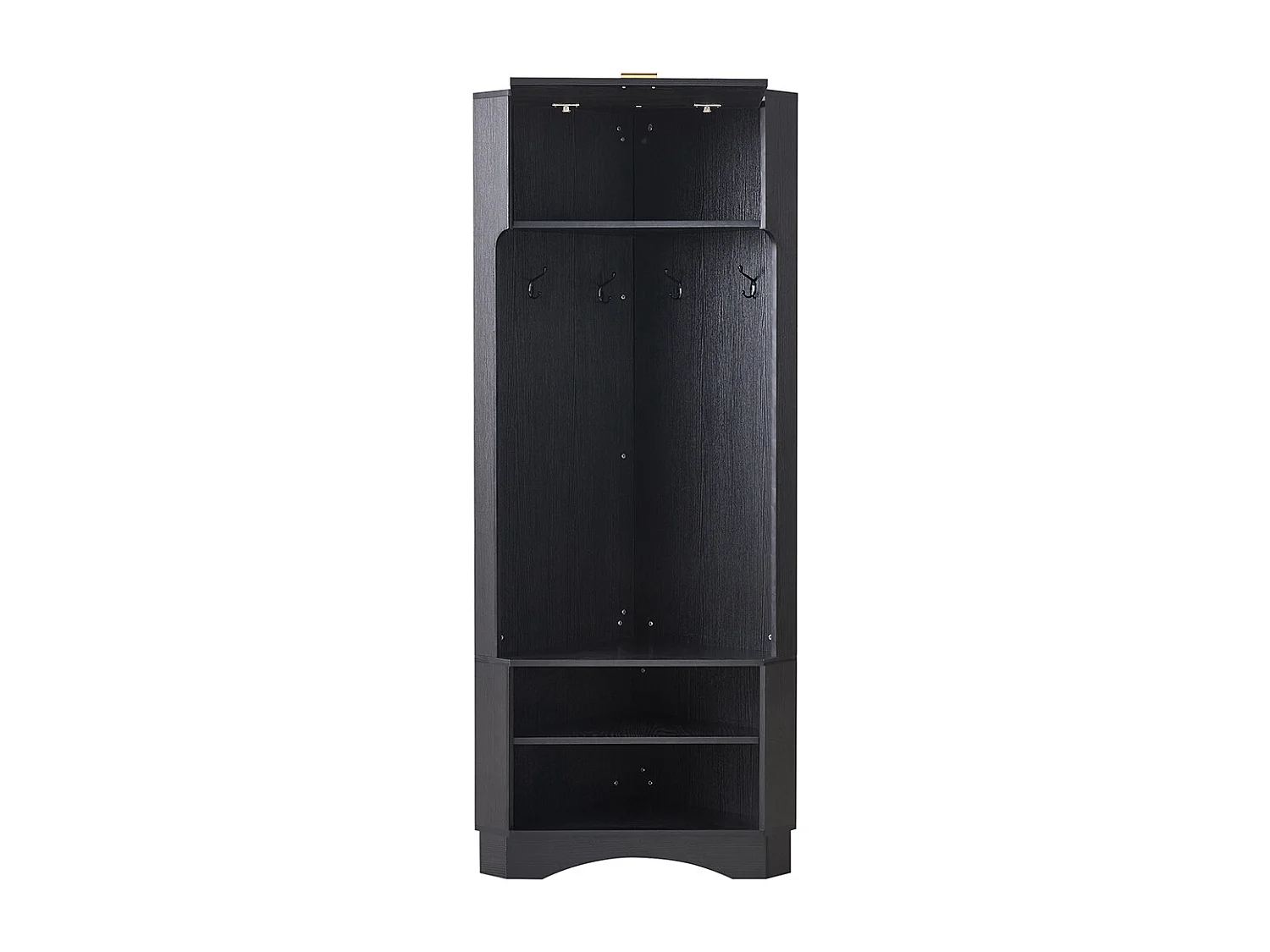 Vestiaire noir armoire moderne vestiaire d'entrée 4 crochets suspendus