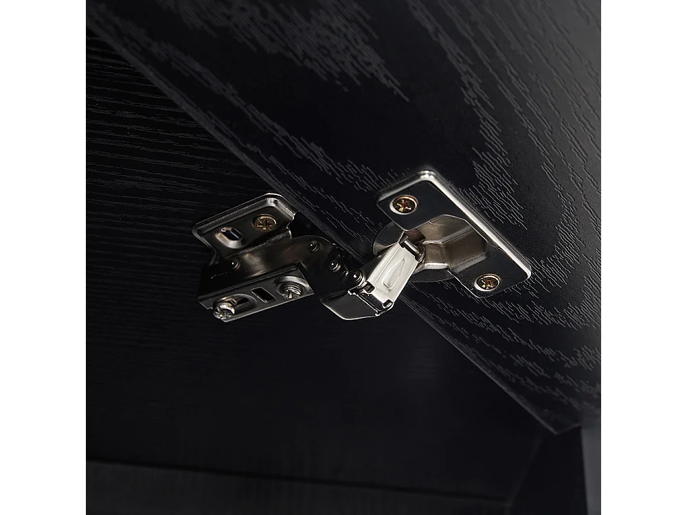 Vestiaire noir armoire moderne vestiaire d'entrée 4 crochets suspendus