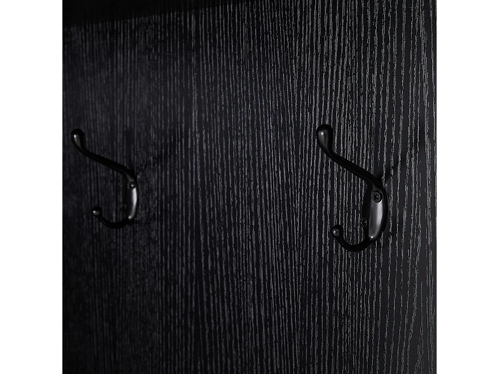 Vestiaire noir armoire moderne vestiaire d'entrée 4 crochets suspendus