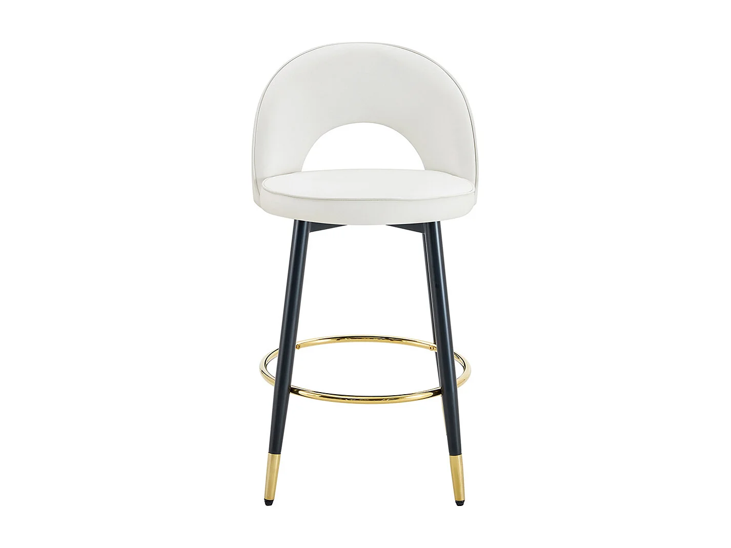 Chaise bar pivotante 360° PU blanc moderne rembourrée confortable polyvalente lot de 2