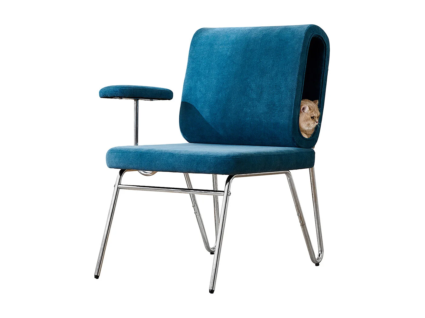 Chaise bureau niche chat animaux domestiques résistant griffes siège large accoudoirs interchangeables conviviale niche dossier