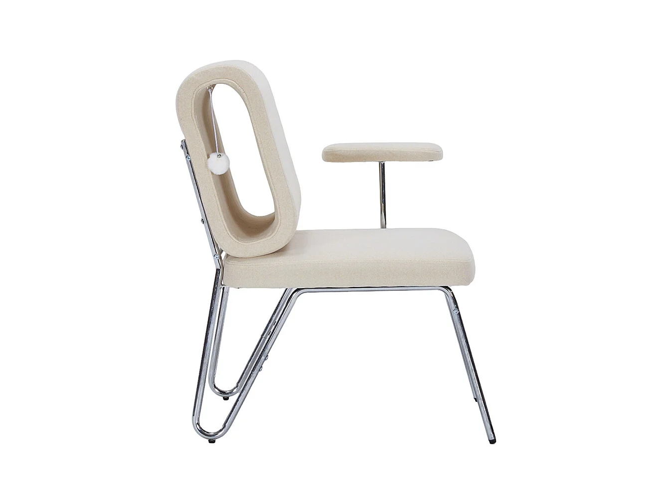 Chaise bureau niche chat intégrée adaptée animaux matériau antigriffes assise large accoudoirs design convivial dossier