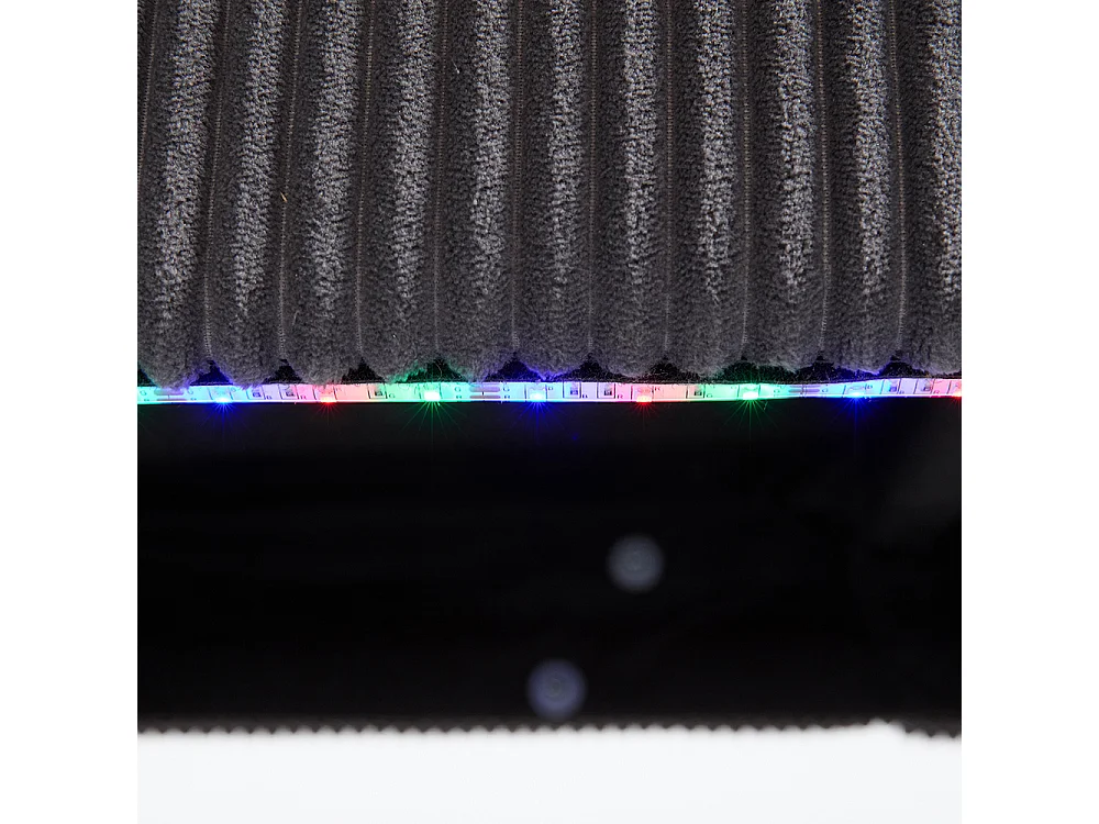 Moderne hoekbank met ledverlichting USB-C-poort massief houten frame 4 kussens ergonomische rugleuning maximaal comfort grijs