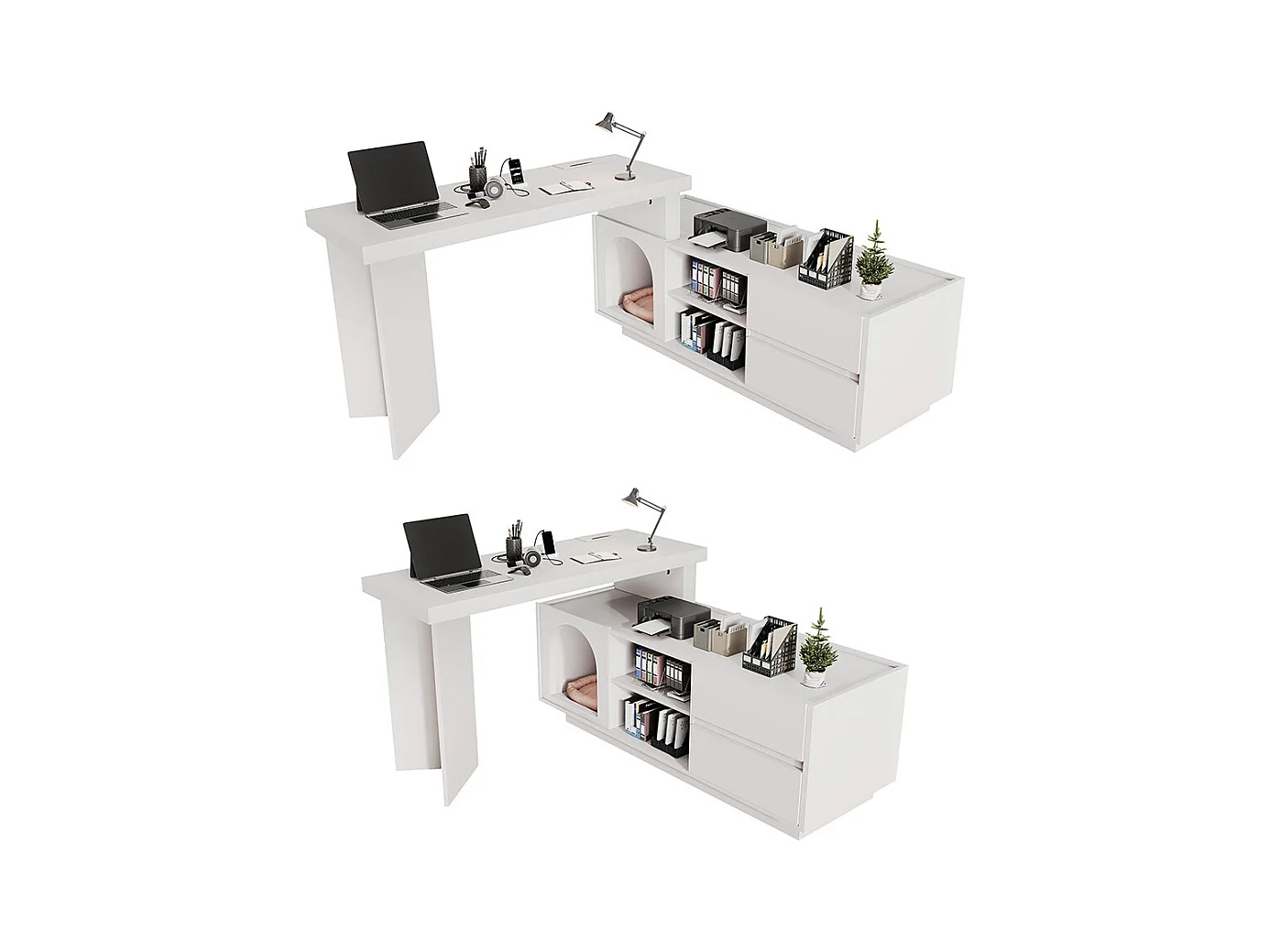 Bureau dangle niche animaux MDF plateau épaissi L ou droit flexible bureau domicile niche XL animaux