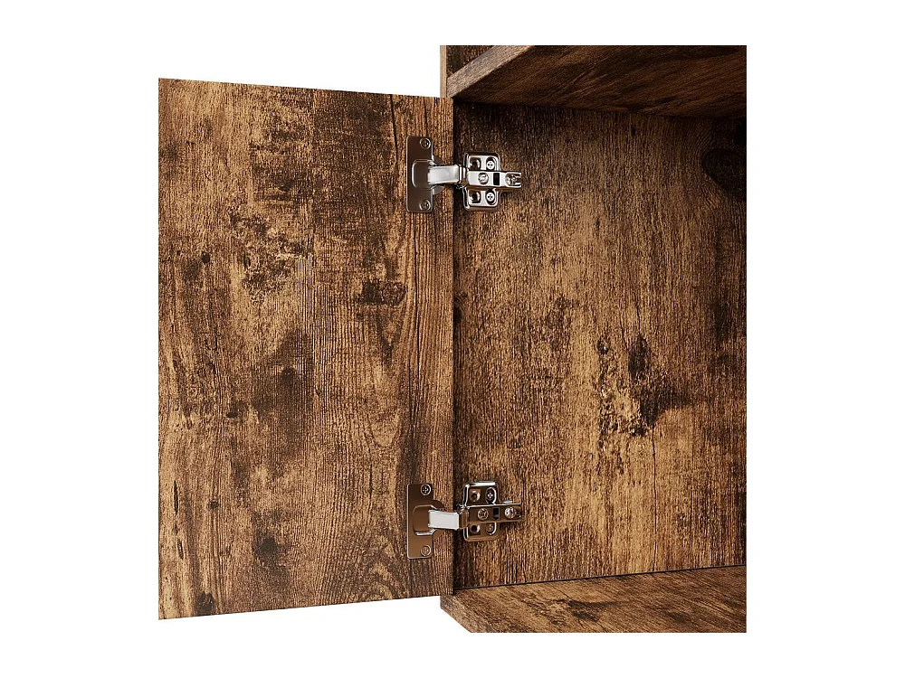 Bibliotheque pieds bois massif nombreux casiers double porte eclairage LED couleur variable telecommande forme simple marron