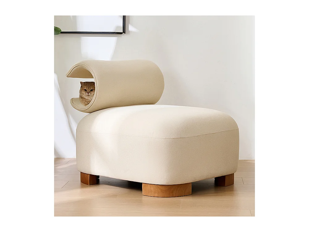 Fauteuil multifonction niche chat futon animaux salon chambre matériau résistant griffes ergonomique humains chats canapé 1 place lounge TV