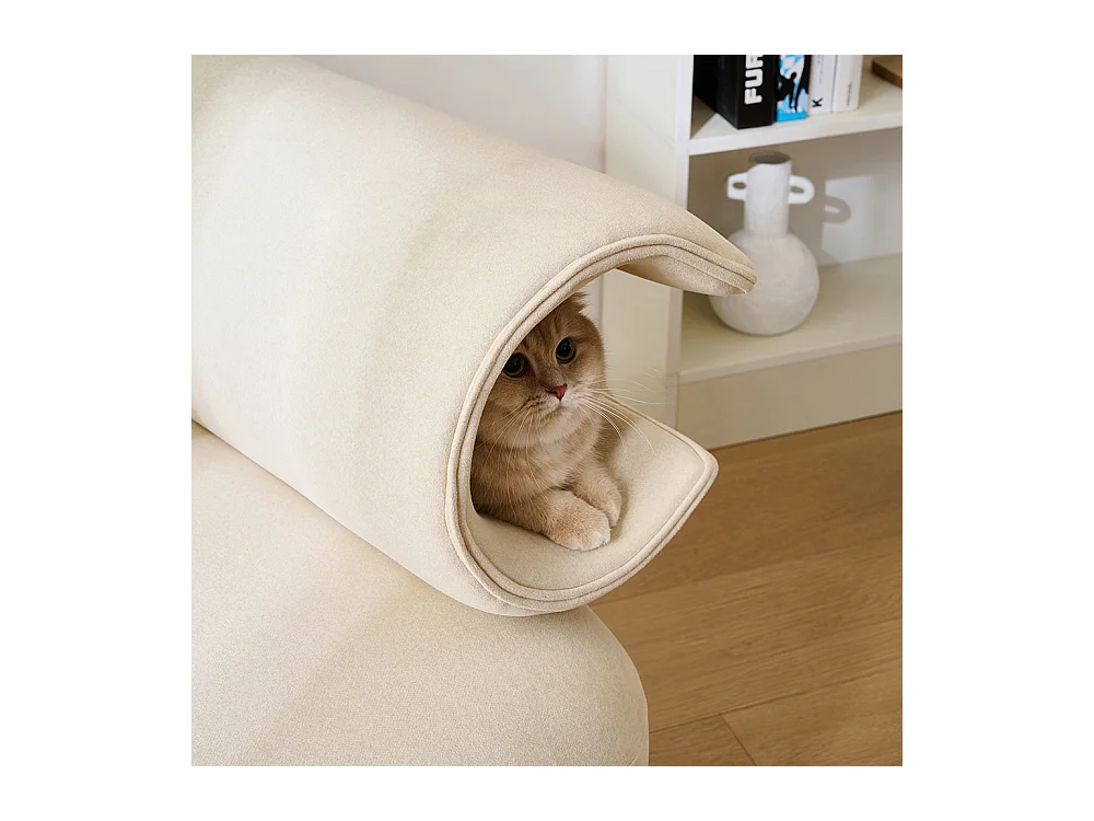 Fauteuil multifonction niche chat futon animaux salon chambre matériau résistant griffes ergonomique humains chats canapé 1 place lounge TV