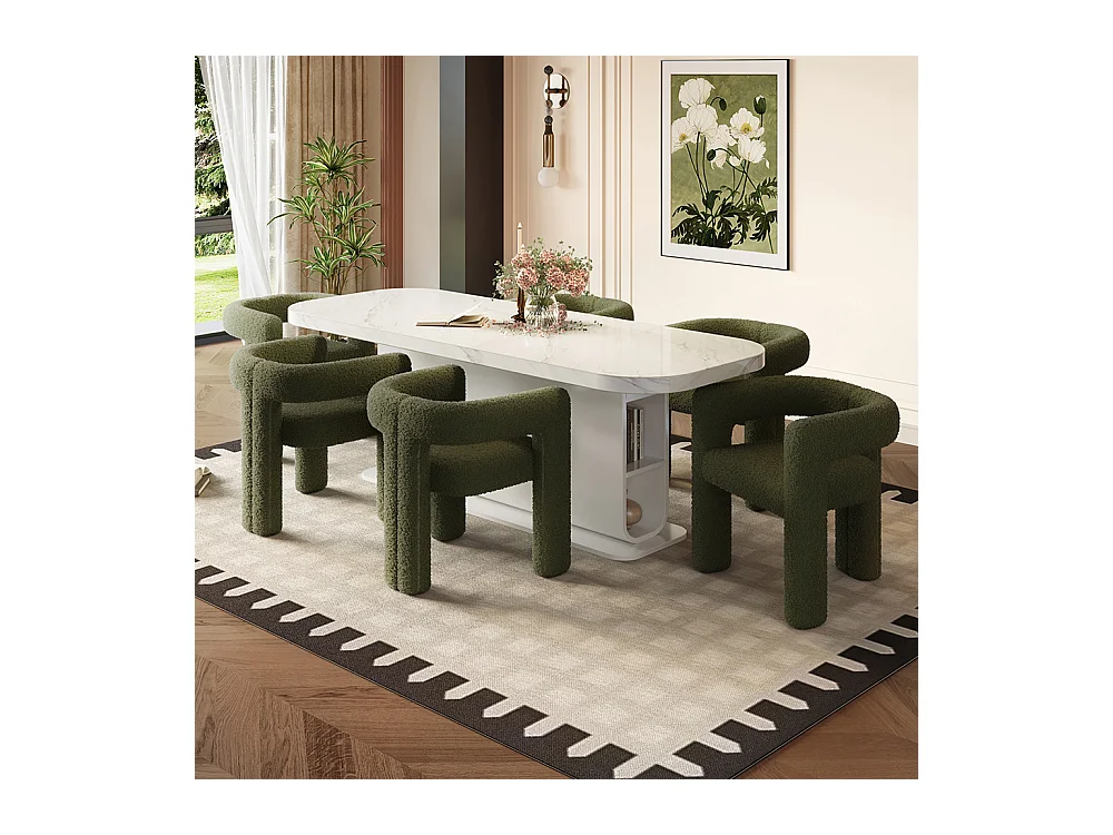 Fauteuil ergonomique Teddy Flor haut de gamme design unique confort maximal polyvalent montage rapide vert émeraude
