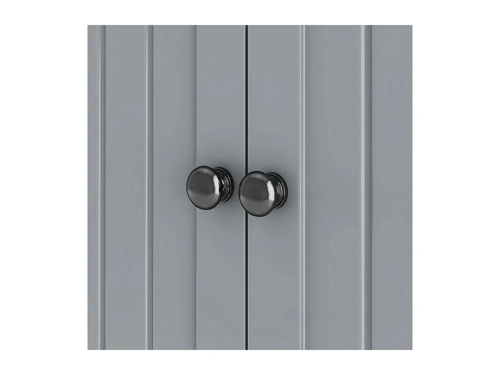 Colonne salle de bain portes battantes résistantes à l'humidité étagères coulissantes gris