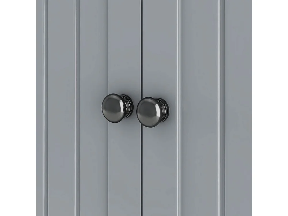 Colonne salle de bain portes battantes résistantes à l'humidité étagères coulissantes gris