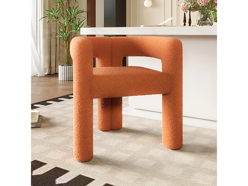 Ergonomische fauteuil Teddy Flor hoogwaardig uniek ontwerp maximaal comfort veelzijdig snelle montage oranje