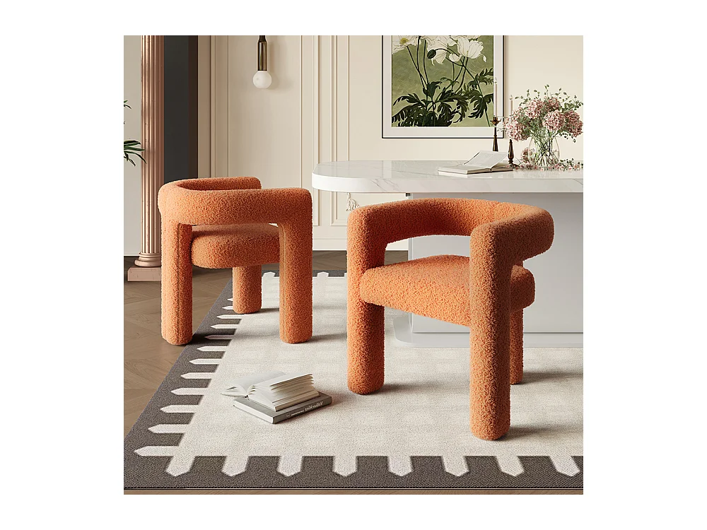 Fauteuil ergonomique Teddy Flor haut de gamme design unique confort maximal polyvalent montage rapide orange