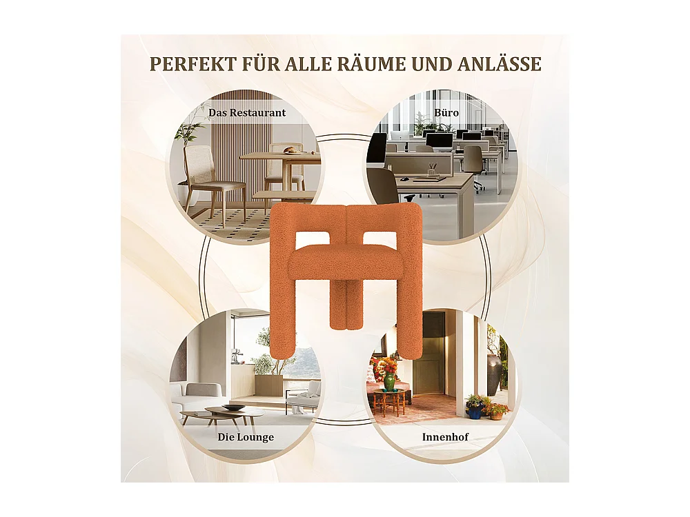 Fauteuil ergonomique Teddy Flor haut de gamme design unique confort maximal polyvalent montage rapide orange