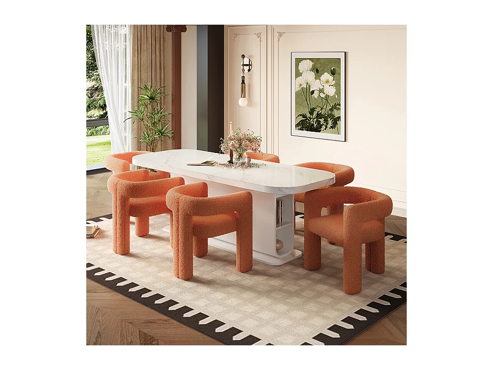 Fauteuil ergonomique Teddy Flor haut de gamme design unique confort maximal polyvalent montage rapide orange