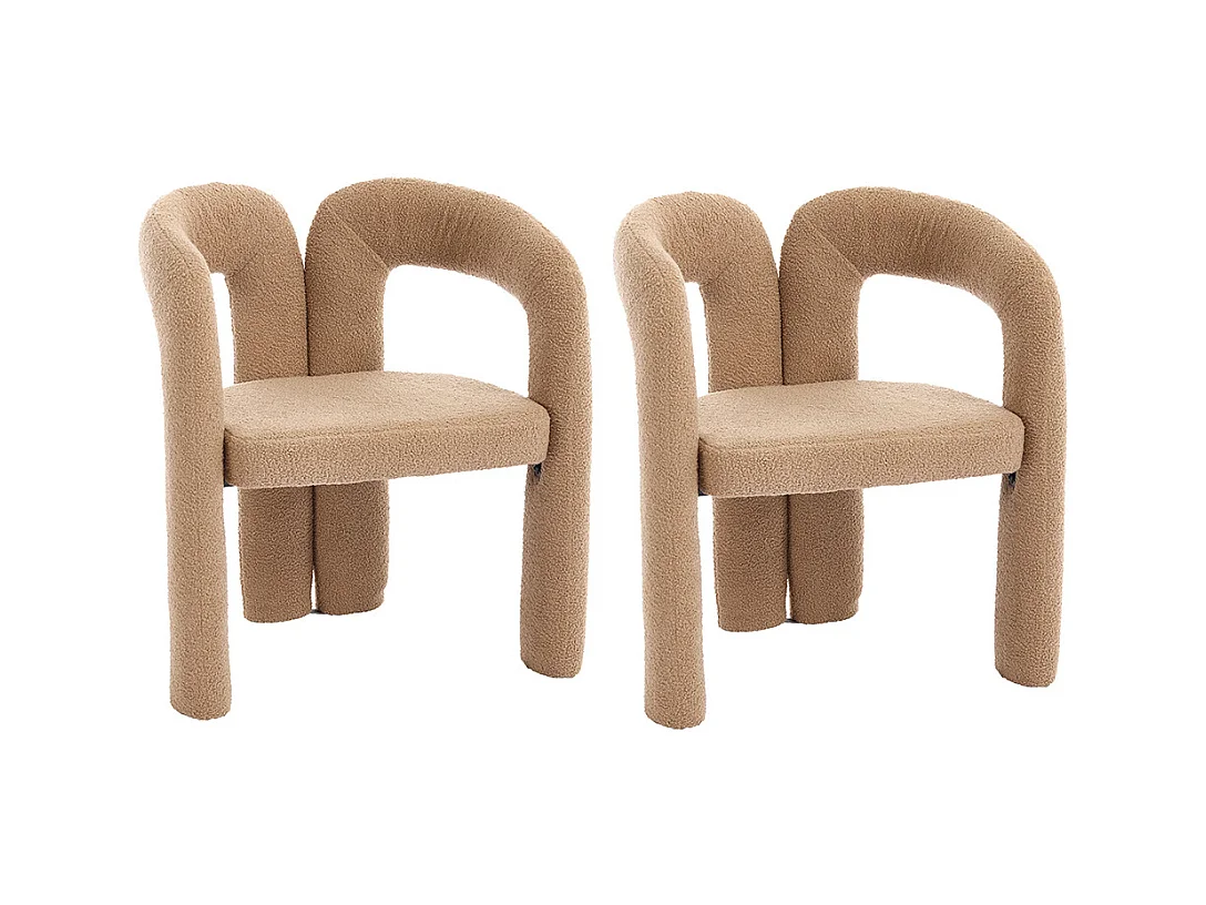 Ergonomische fauteuil van topkwaliteit met exclusieve Teddy-bekleding uniek ontwerp maximale rugsteun en comfort bruin