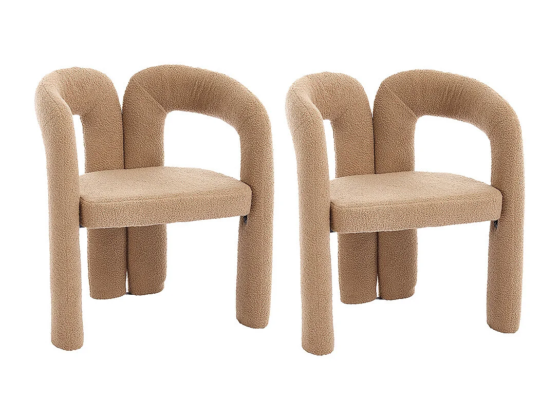 Ergonomische fauteuil van topkwaliteit met exclusieve Teddy-bekleding uniek ontwerp maximale rugsteun en comfort bruin