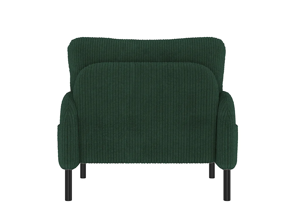 Fauteuil velours confortable accoudoirs poches latérales structure solide multipièce salon chambre bureau vert émeraude