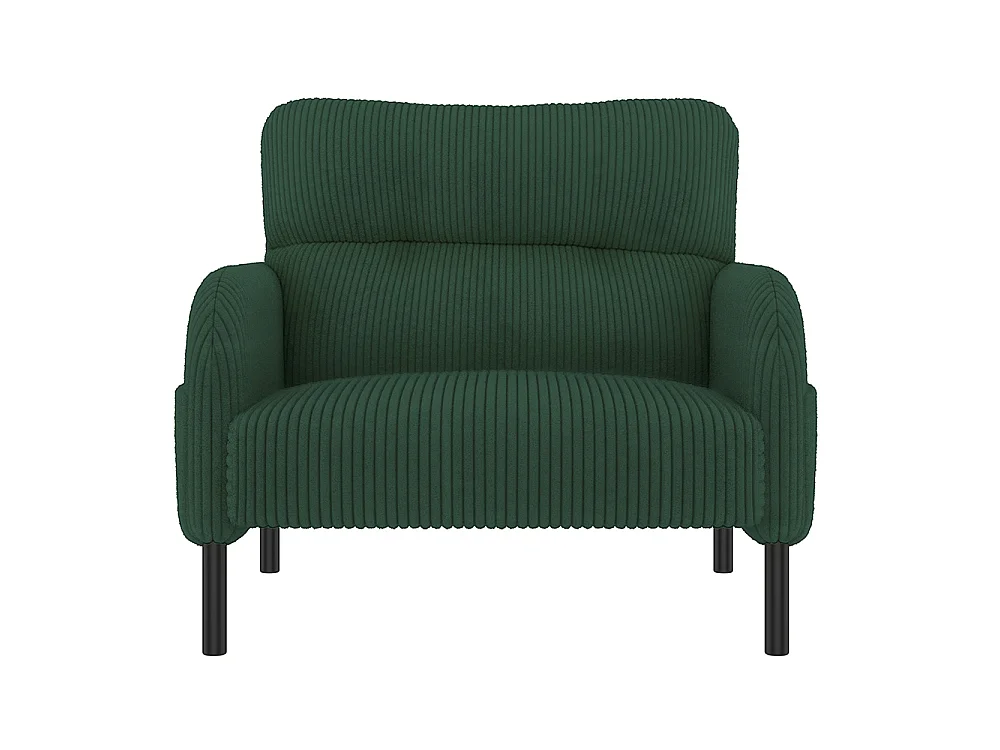 Fauteuil velours confortable accoudoirs poches latérales structure solide multipièce salon chambre bureau vert émeraude