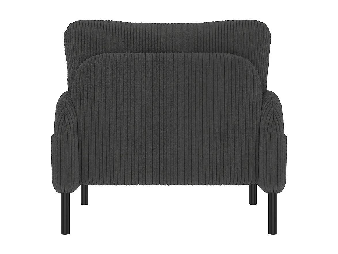 Comfortabele fluwelen fauteuil met armleuningen zijvakken stevige structuur meerdere delen woonkamer slaapkamer kantoor grijs