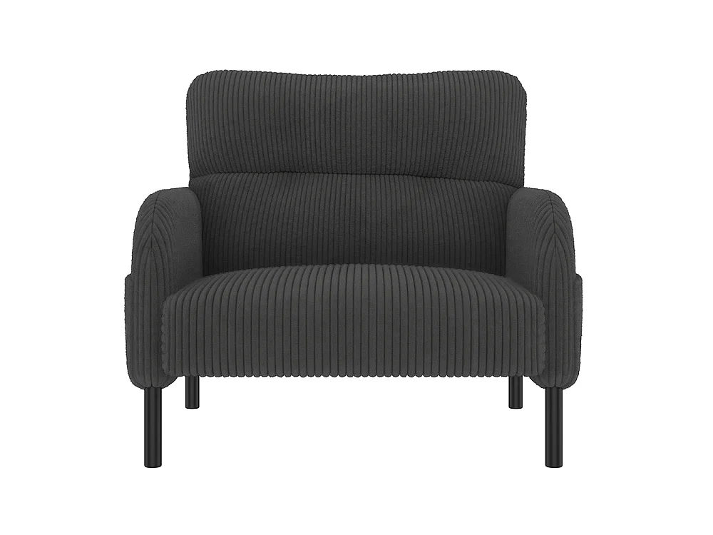 Comfortabele fluwelen fauteuil met armleuningen zijvakken stevige structuur meerdere delen woonkamer slaapkamer kantoor grijs