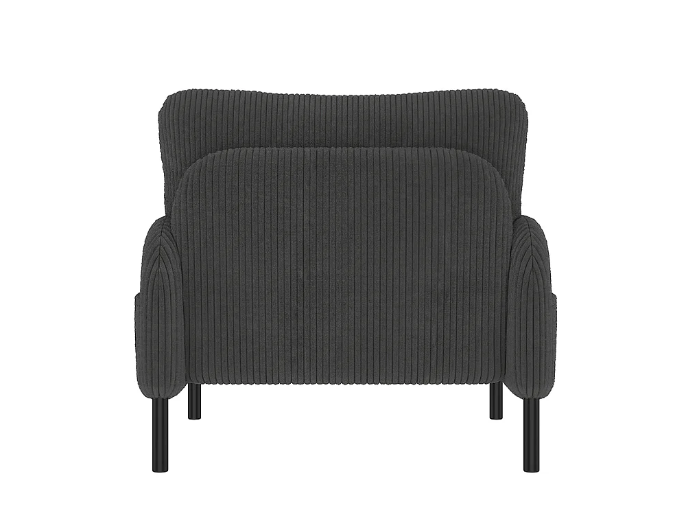 Comfortabele fluwelen fauteuil met armleuningen zijvakken stevige structuur meerdere delen woonkamer slaapkamer kantoor grijs