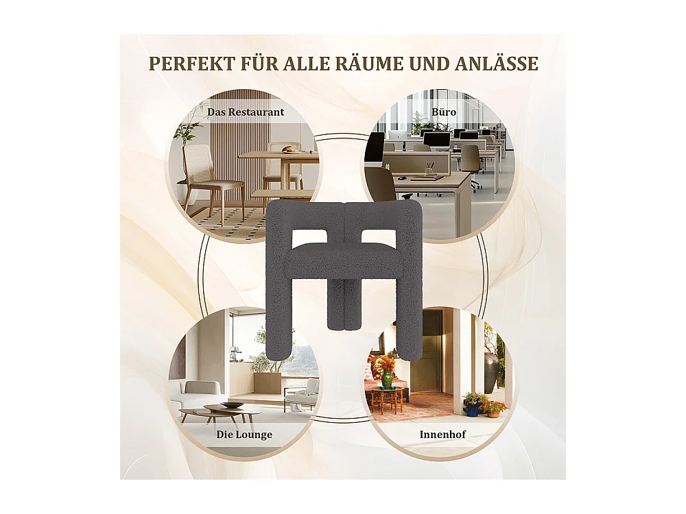 Fauteuil ergonomique Teddy Flor haut de gamme design unique confort maximal polyvalent montage rapide gris foncé