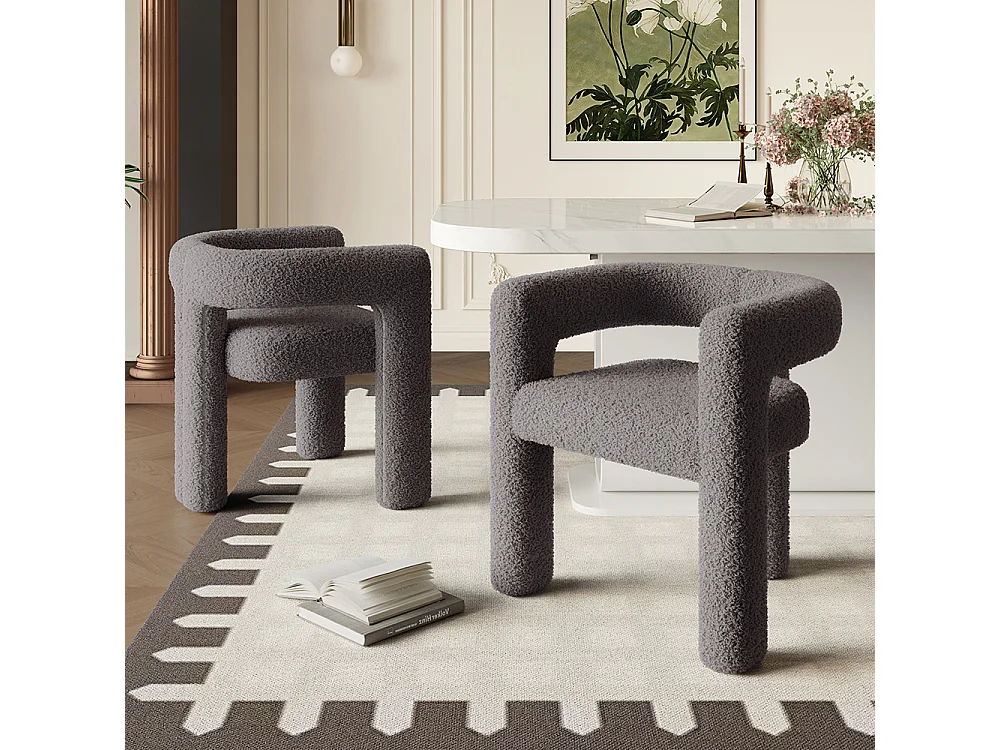 Fauteuil ergonomique Teddy Flor haut de gamme design unique confort maximal polyvalent montage rapide gris foncé