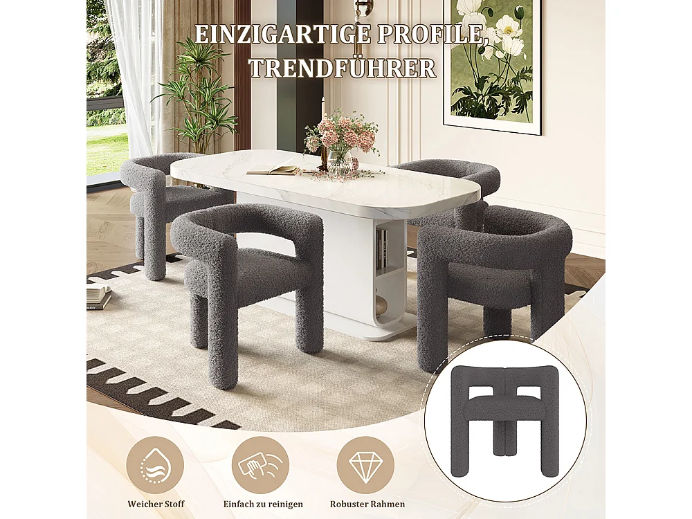 Fauteuil ergonomique Teddy Flor haut de gamme design unique confort maximal polyvalent montage rapide gris foncé