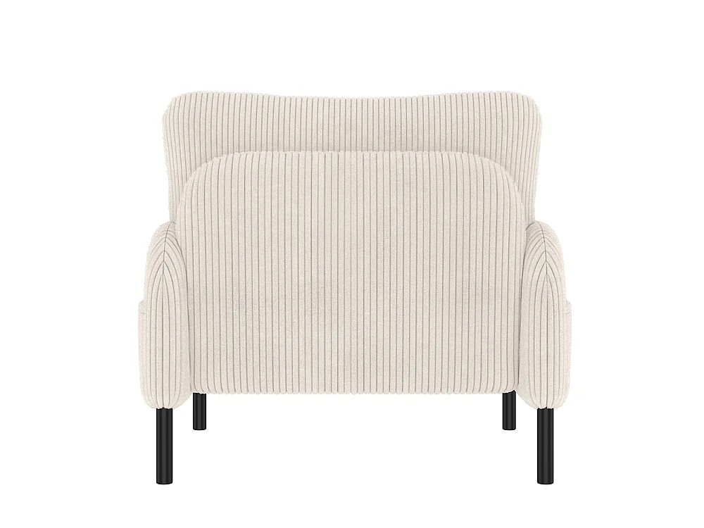 Fauteuil velours confortable accoudoirs poches latérales structure solide multipièce salon chambre bureau beige