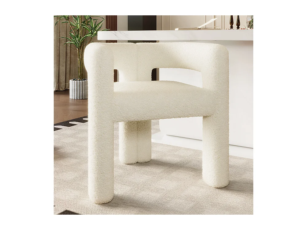 Fauteuil ergonomique Teddy Flor haut de gamme design unique confort maximal polyvalent montage rapide blanc