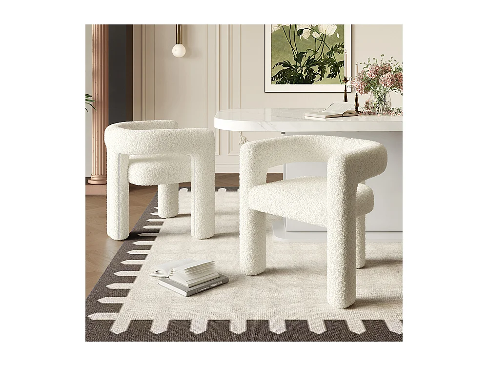 Fauteuil ergonomique Teddy Flor haut de gamme design unique confort maximal polyvalent montage rapide blanc