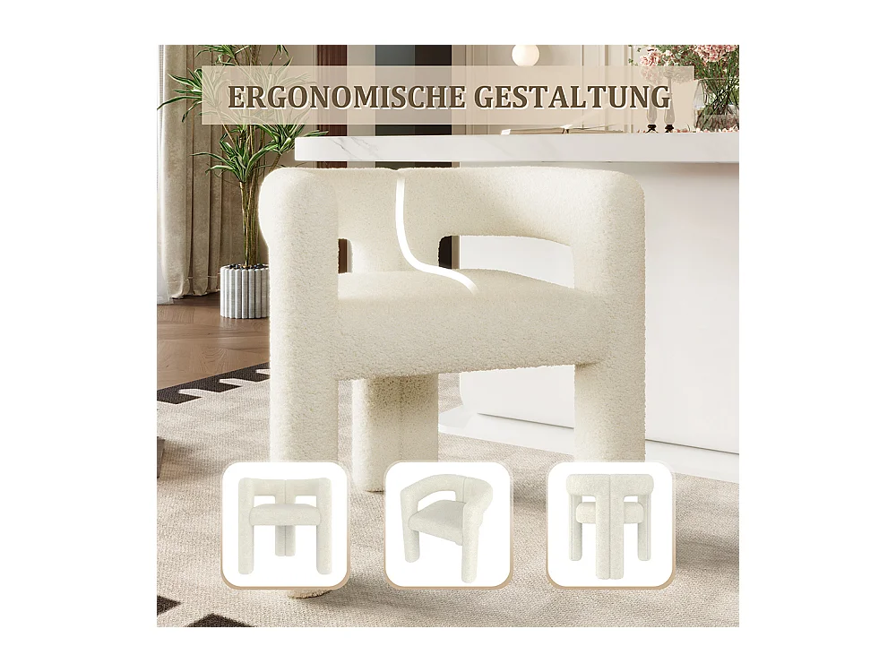 Fauteuil ergonomique Teddy Flor haut de gamme design unique confort maximal polyvalent montage rapide blanc