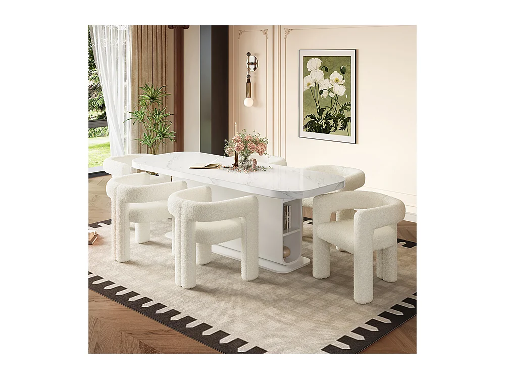 Fauteuil ergonomique Teddy Flor haut de gamme design unique confort maximal polyvalent montage rapide blanc