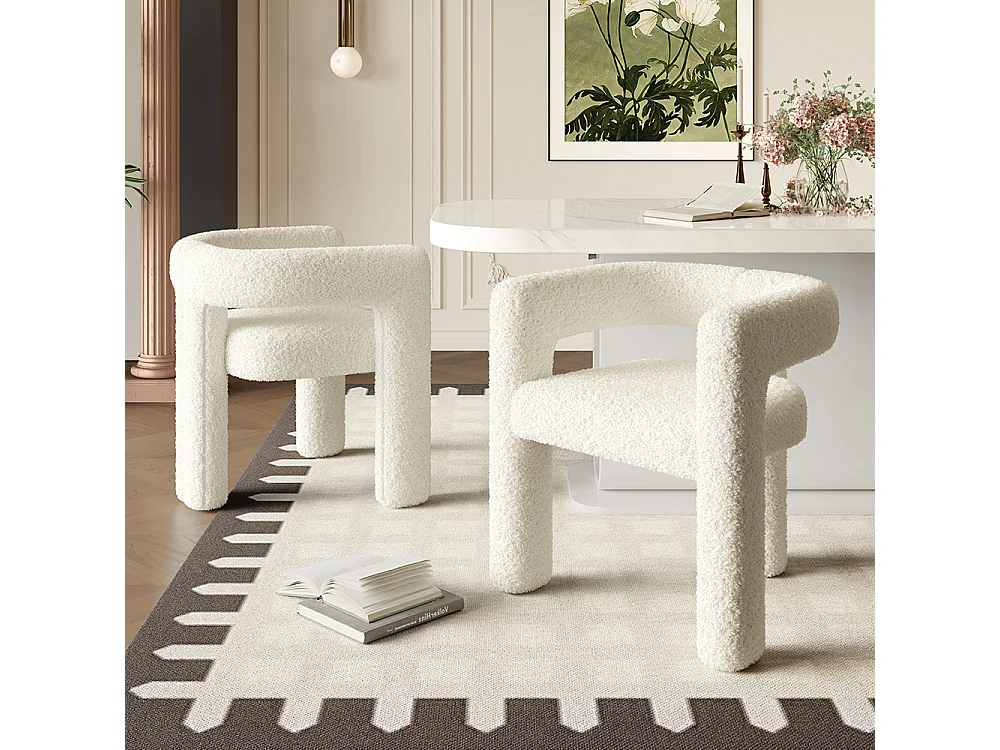 Fauteuil ergonomique Teddy Flor haut de gamme design unique confort maximal polyvalent montage rapide blanc