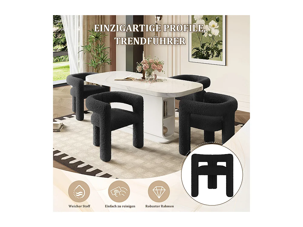 Fauteuil ergonomique Teddy Flor haut de gamme design unique confort maximal polyvalent montage rapide noir