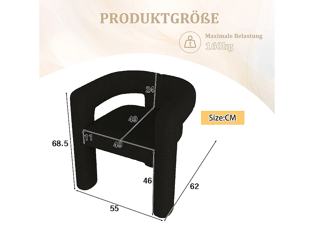 Ergonomische fauteuil Teddy Flor hoogwaardig uniek ontwerp maximaal comfort veelzijdig snelle montage zwart