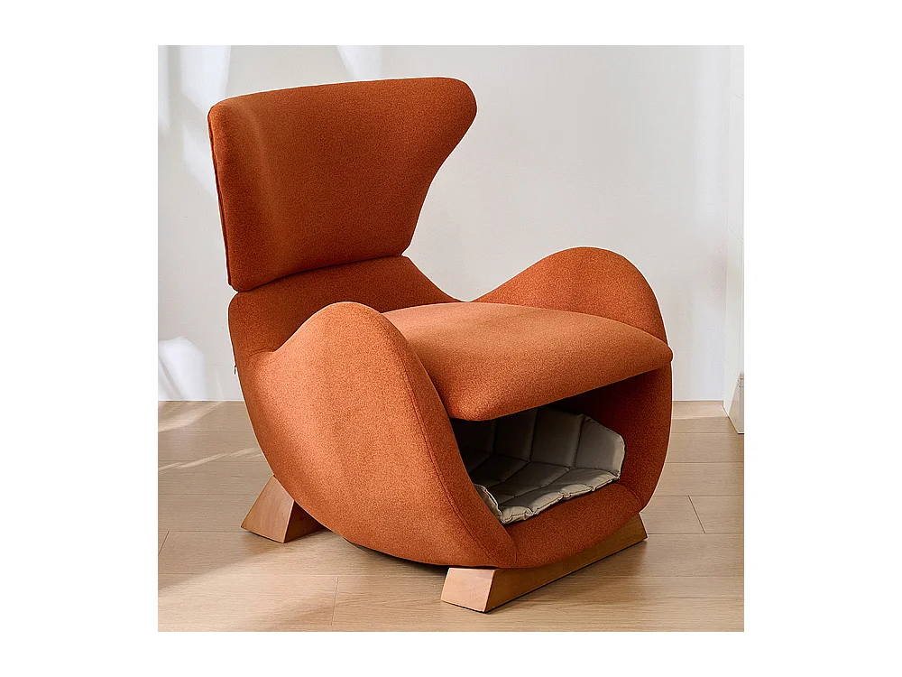 Fauteuil lounge design requin baleine adapté animaux refuge chats petits chiens tissu antigriffes canapé individuel TV salon