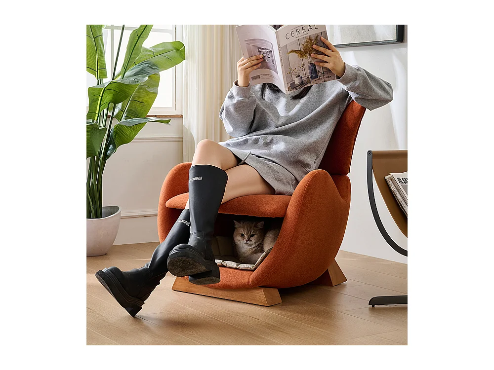 Fauteuil lounge design requin baleine adapté animaux refuge chats petits chiens tissu antigriffes canapé individuel TV salon