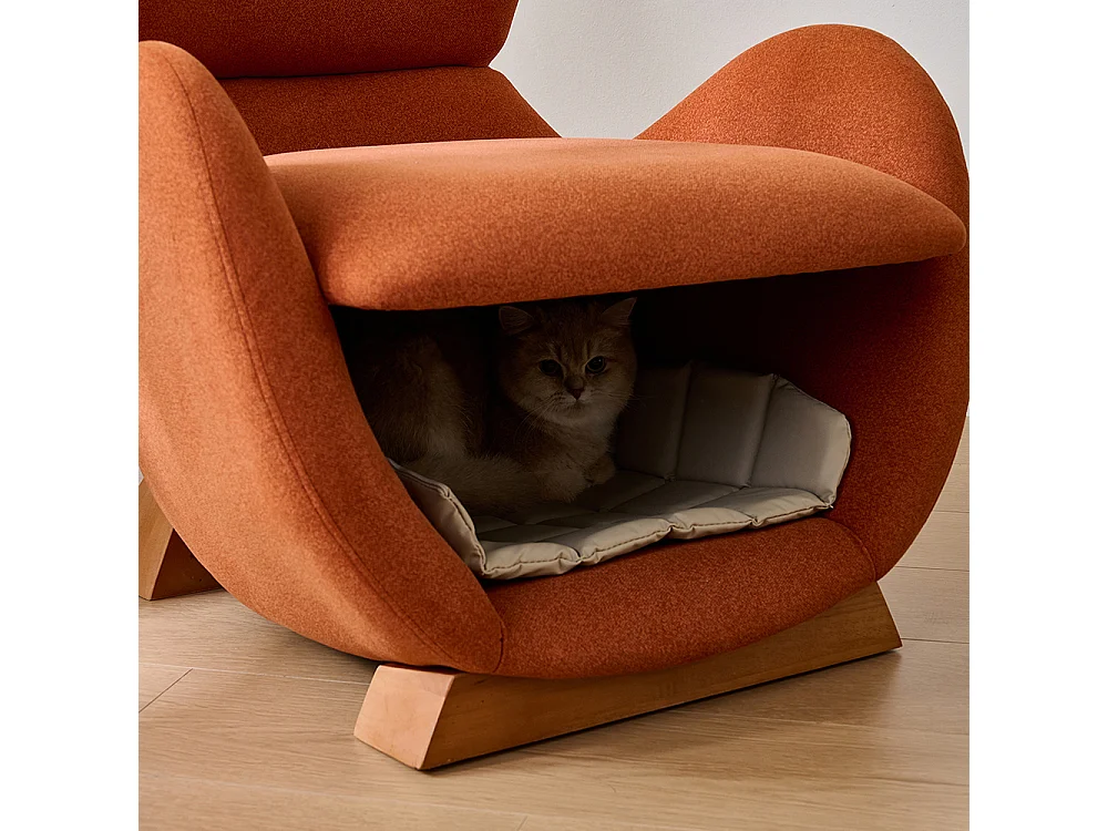 Fauteuil lounge design requin baleine adapté animaux refuge chats petits chiens tissu antigriffes canapé individuel TV salon