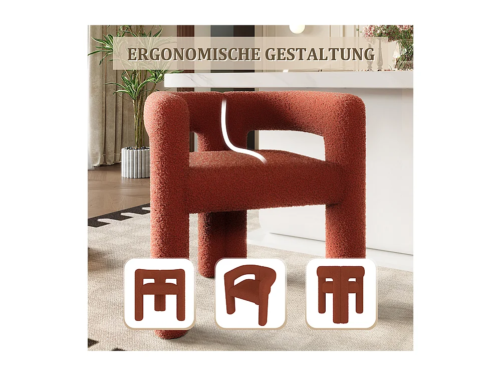 Fauteuil ergonomique Teddy Flor haut de gamme design unique confort maximal polyvalent montage rapide marron