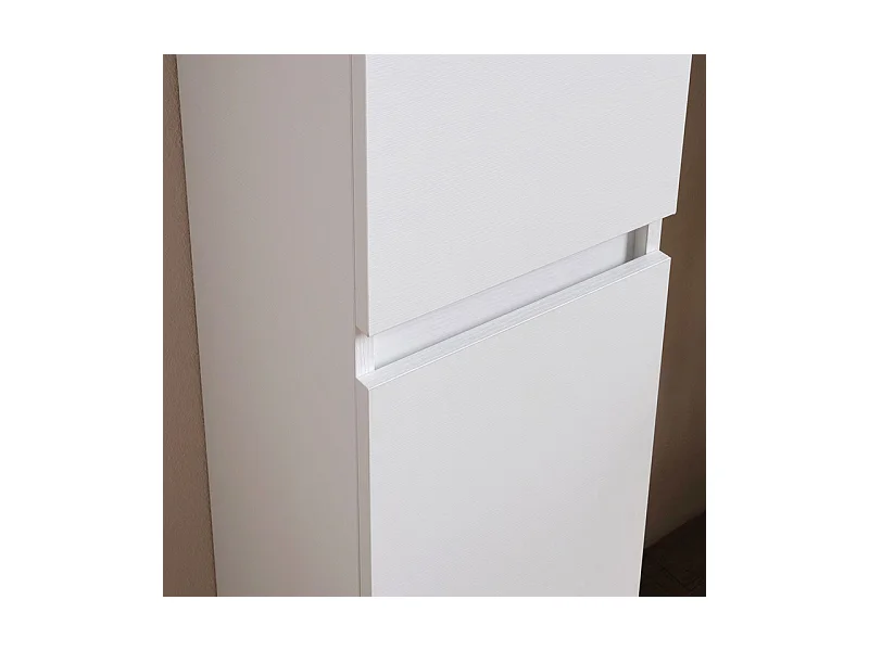 Pensile alto sospeso bianco effetto legno a due ante cm 30x30 170h