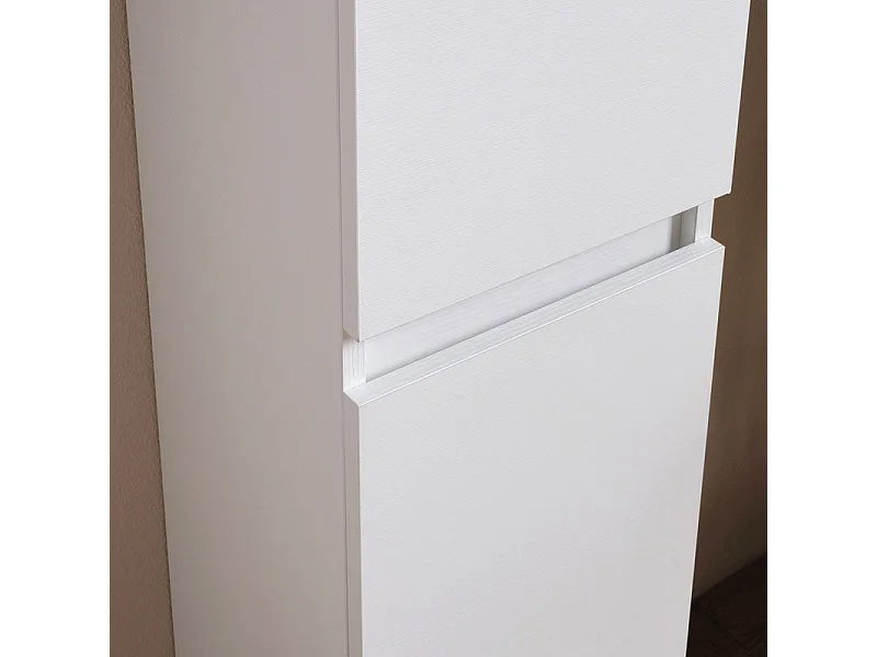 Pensile alto sospeso bianco effetto legno a due ante cm 30x30 170h