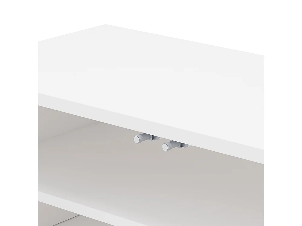 Meuble TV bas espace rangement surface mate gestion câbles design minimaliste salon chambre couloir