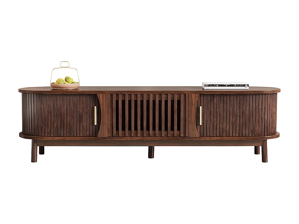 TV-meubel 165x39x46 cm bruin schuifdeur geschikt voor 65 inch