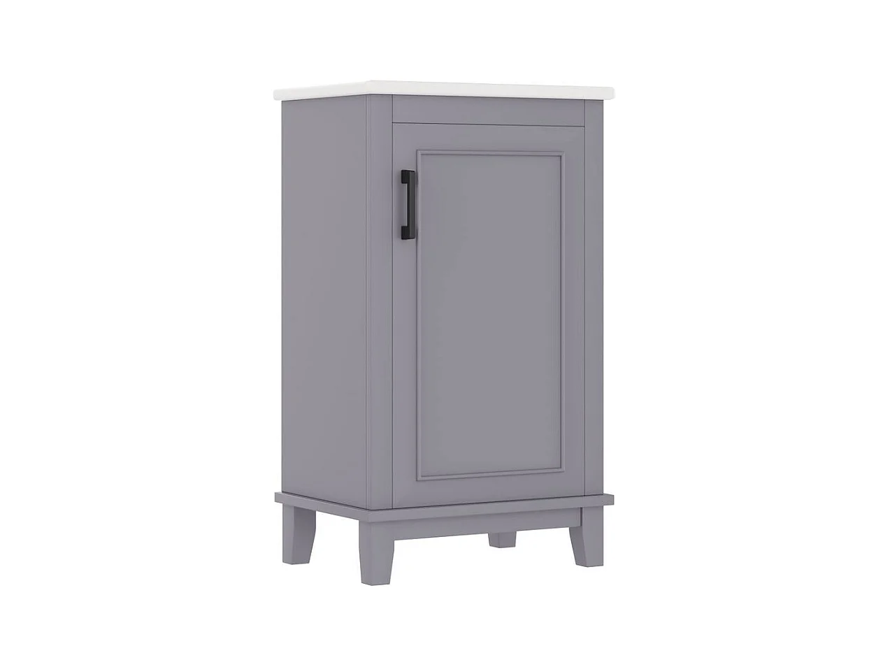 Meuble salle de bain lavabo vasque laque etageres porte etageres reglables vasque ceramique integre petites pieces gris