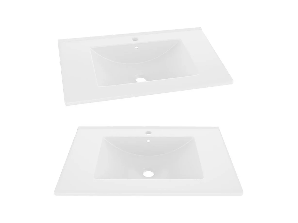 Meuble salle de bain lavabo vasque laque doubles etageres porte tiroirs silencieux etageres laterales vasque ceramique integre bleu