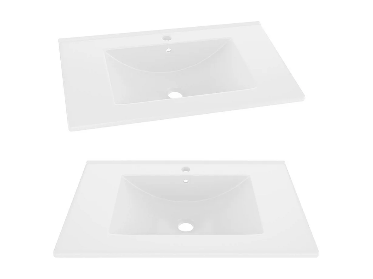 Meuble salle de bain lavabo vasque laque doubles etageres porte tiroirs silencieux etageres laterales vasque ceramique integre bleu